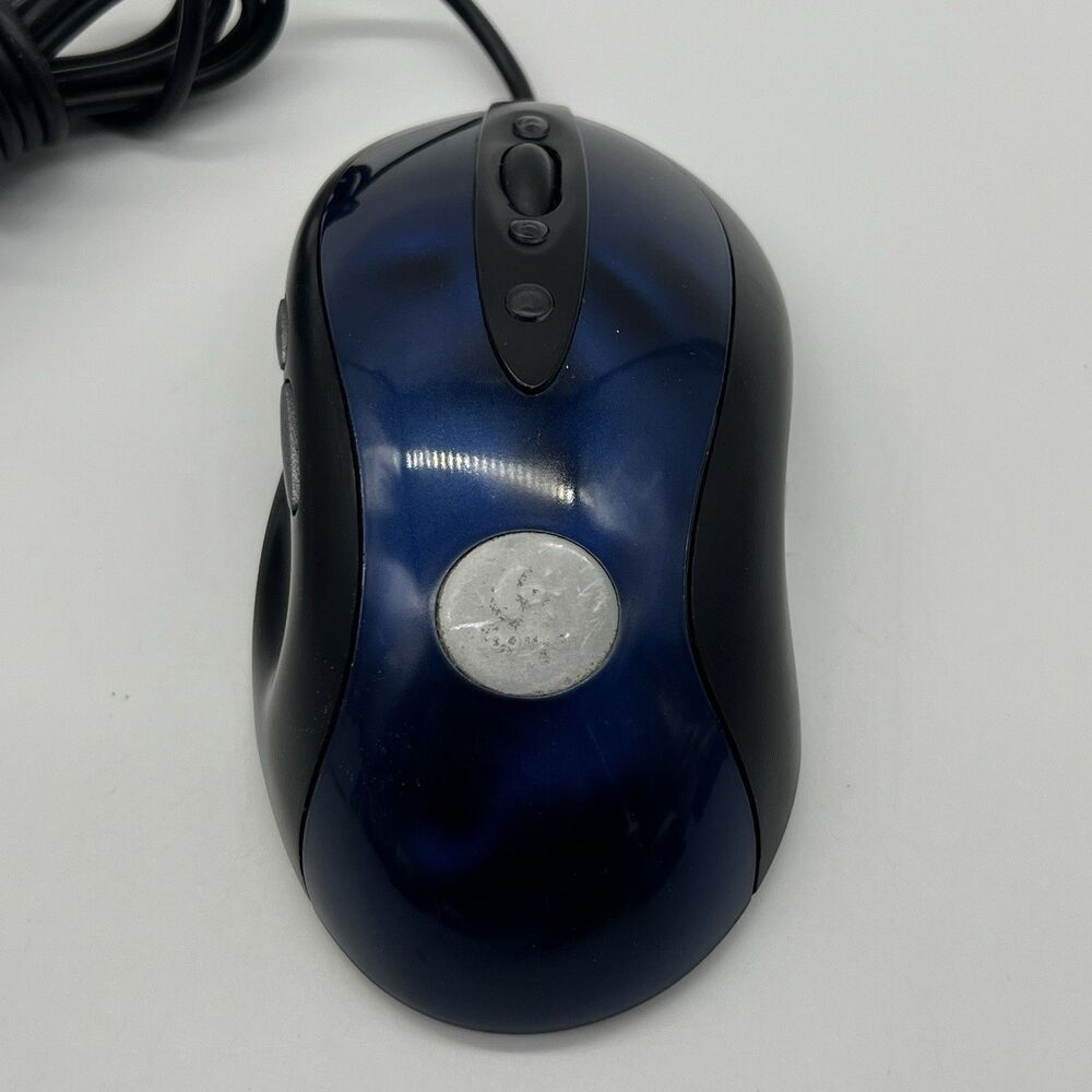 Logitech MX510 Optical Wired Scrolling USB Performance Gaming Mouse - Blue
